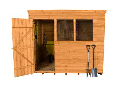 8X6 OVERLAP PENT SHED ASSEMBLED