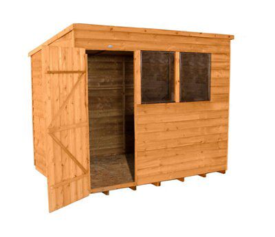 8X6 OVERLAP PENT SHED