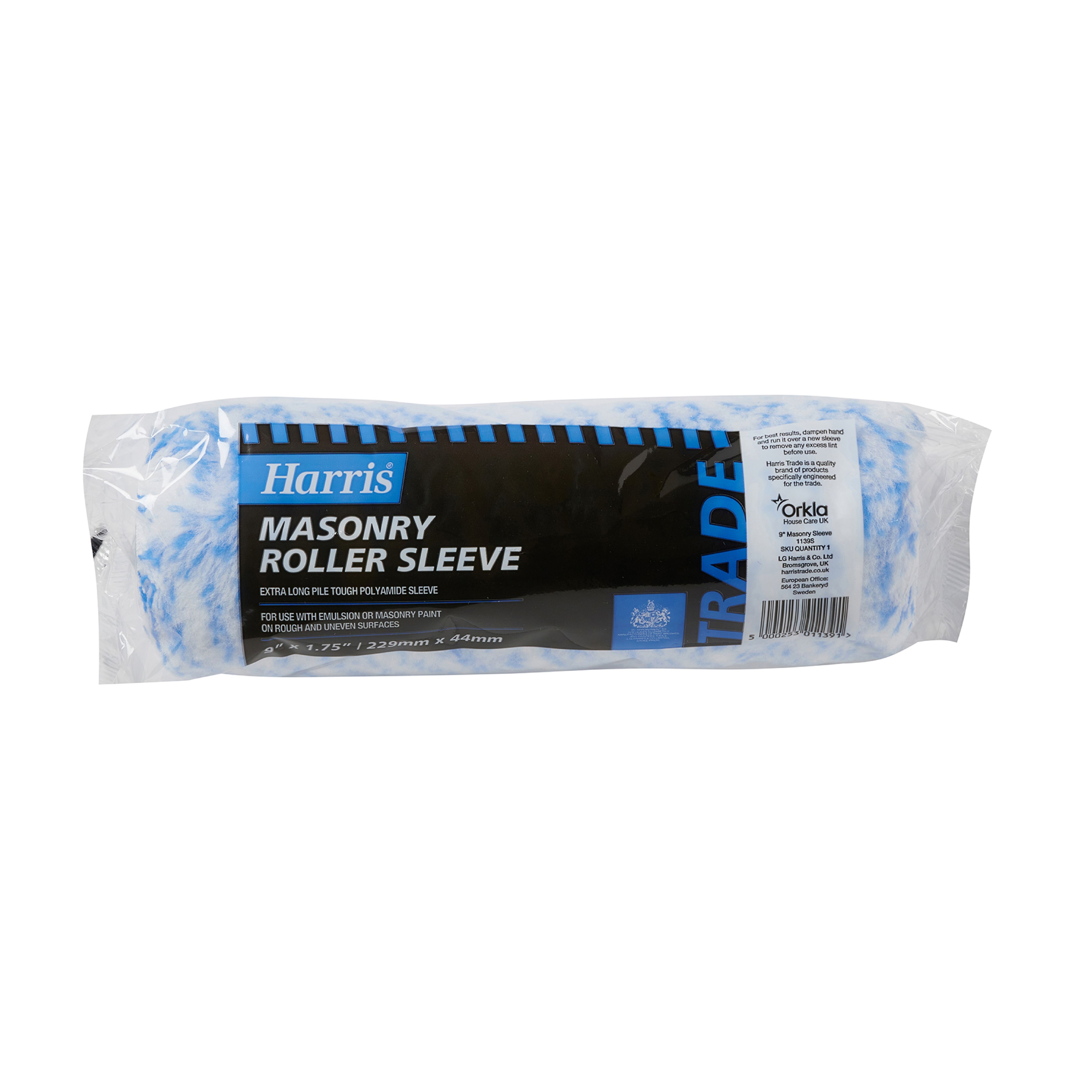 9" Harris Trade Masonry Exterior Roller sleeve