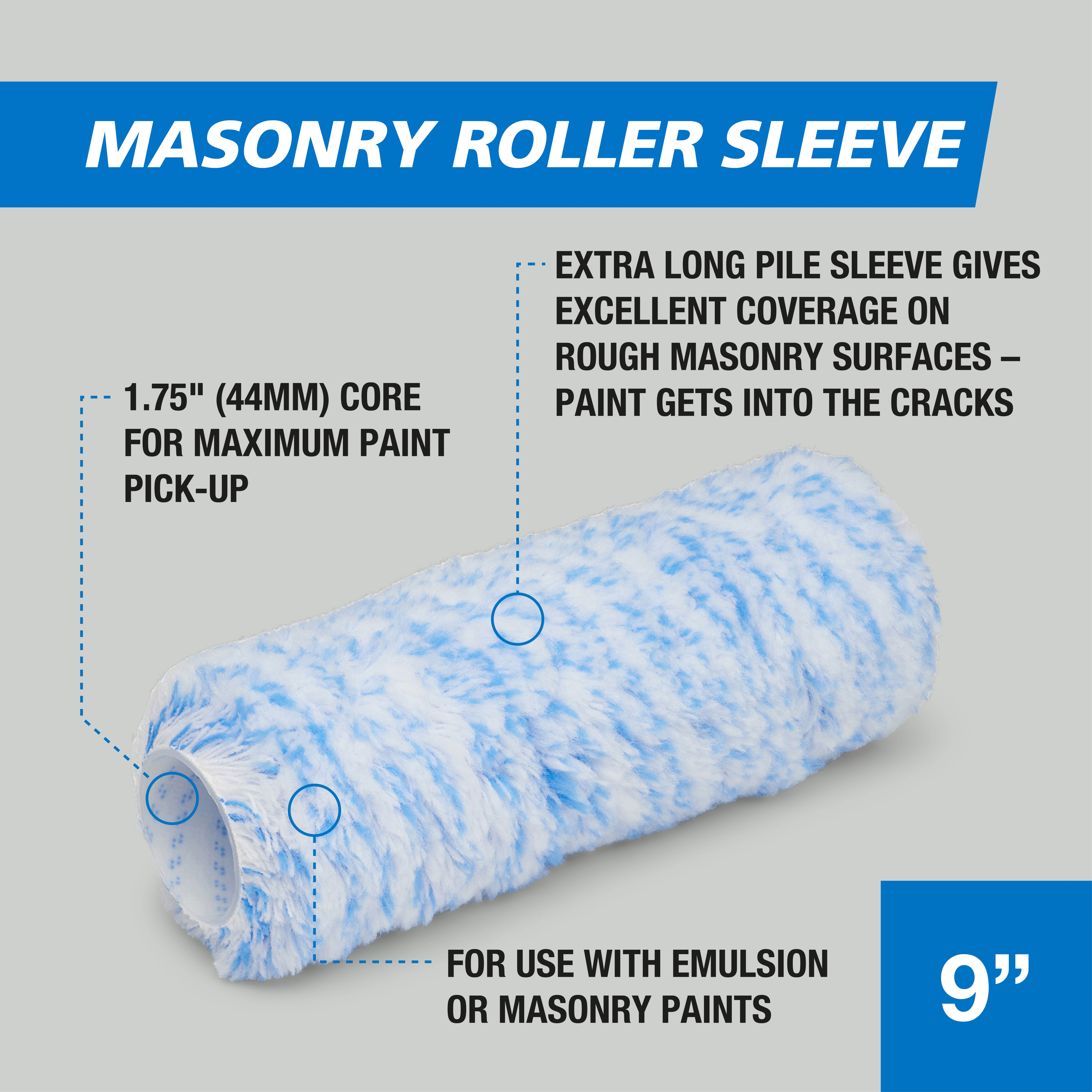 9" Harris Trade Masonry Exterior Roller sleeve
