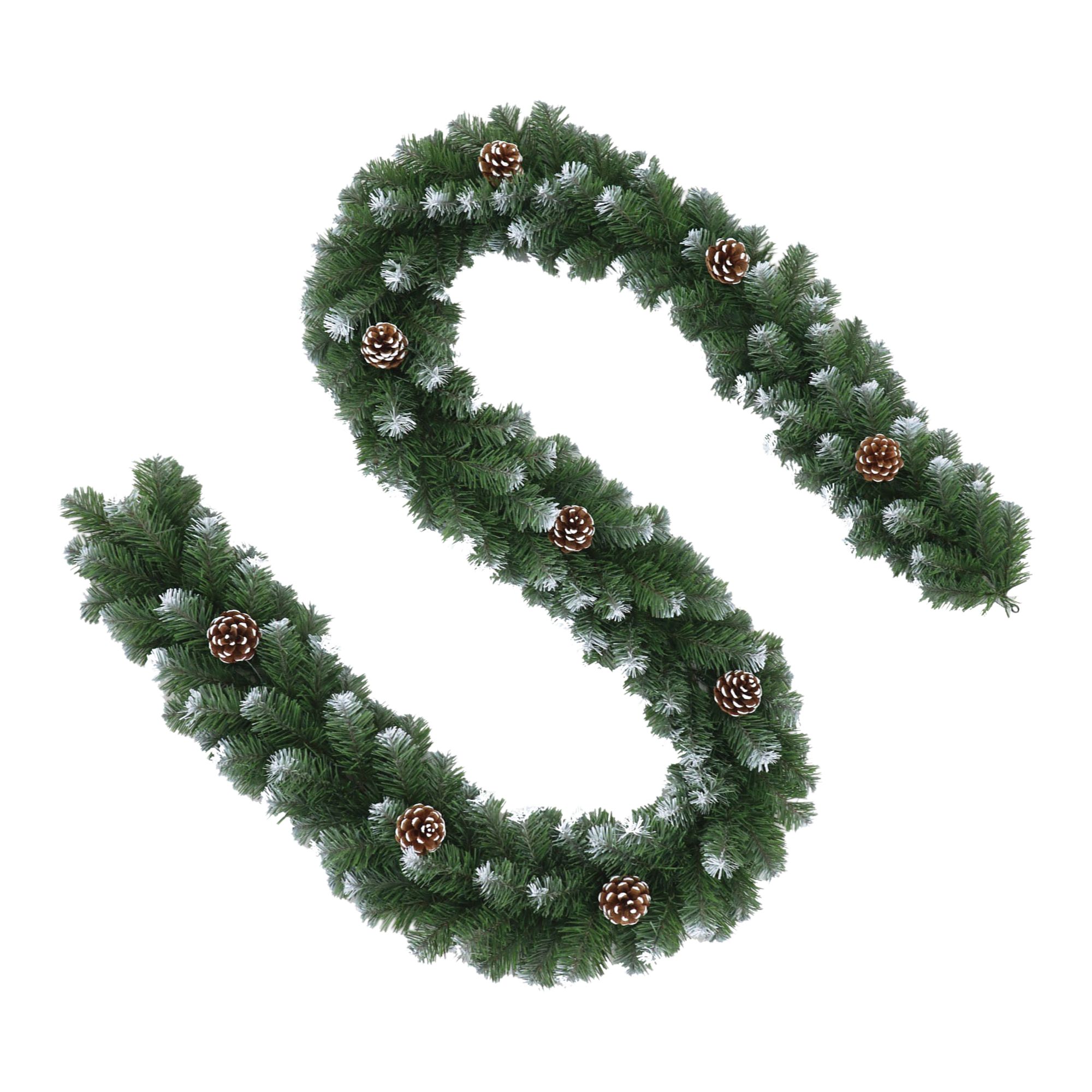 9ft Corbier Green Non-illuminated Christmas garland