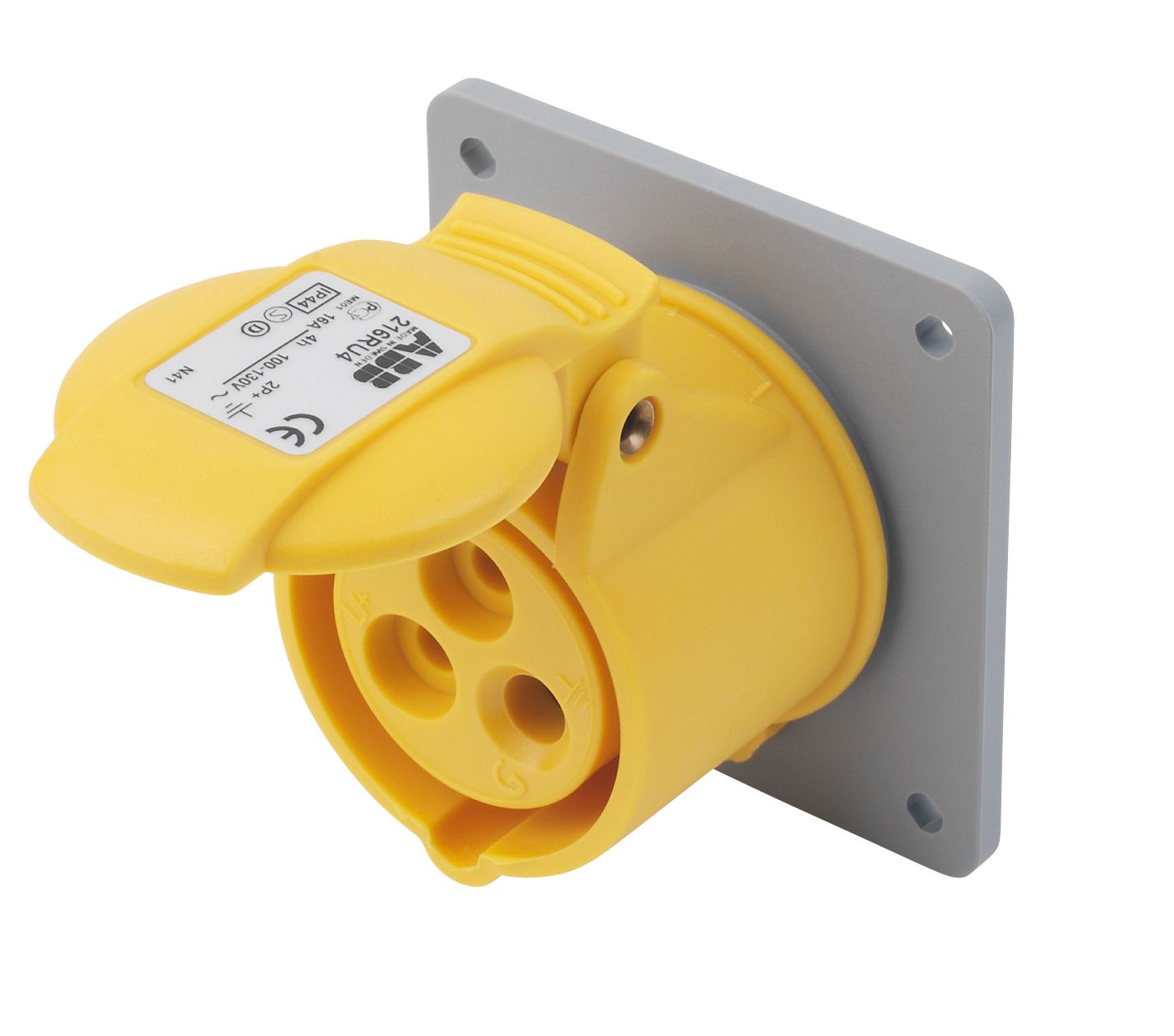 ABB 16A Yellow Site panel socket