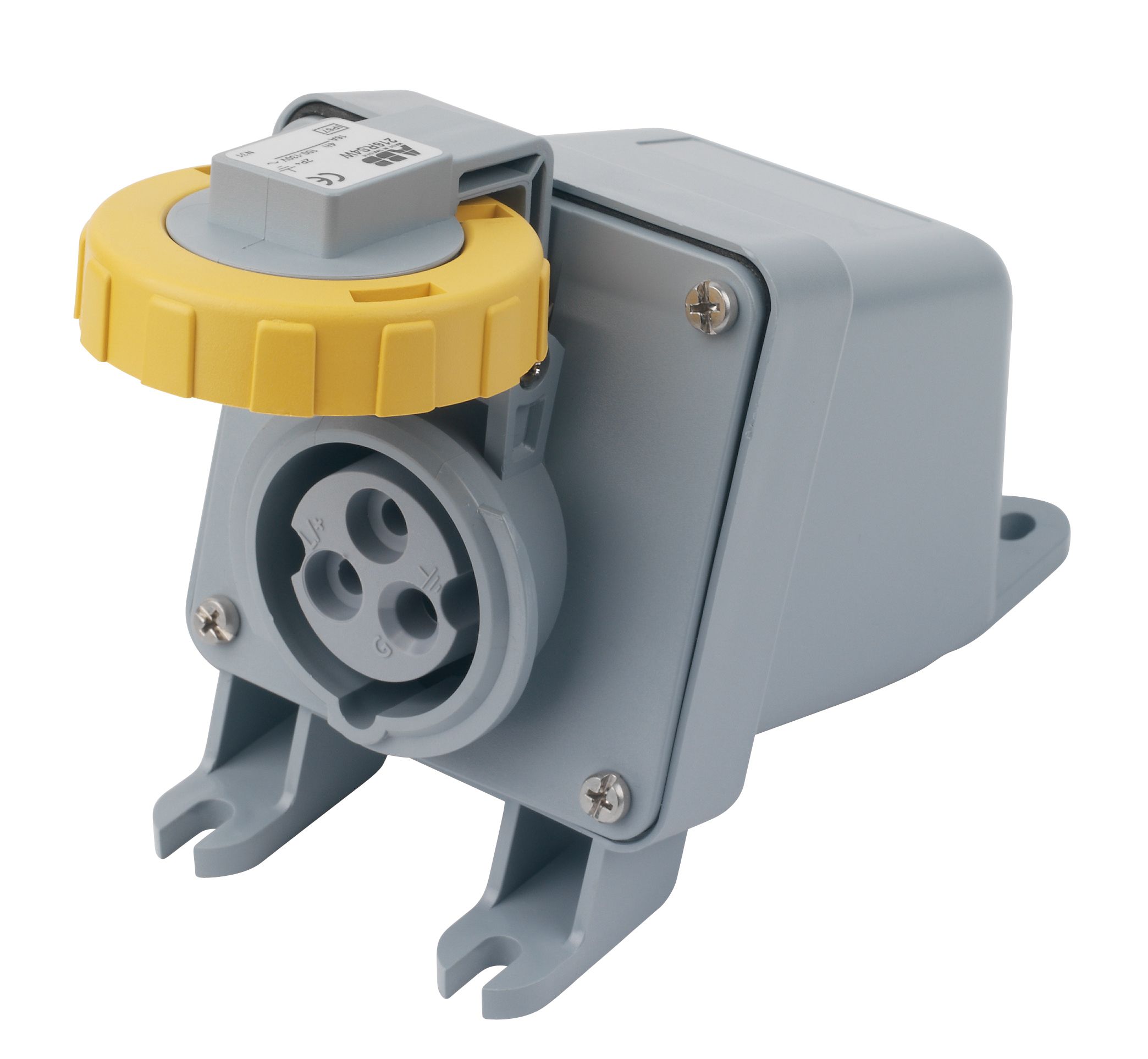 ABB 16A Yellow Site surface socket