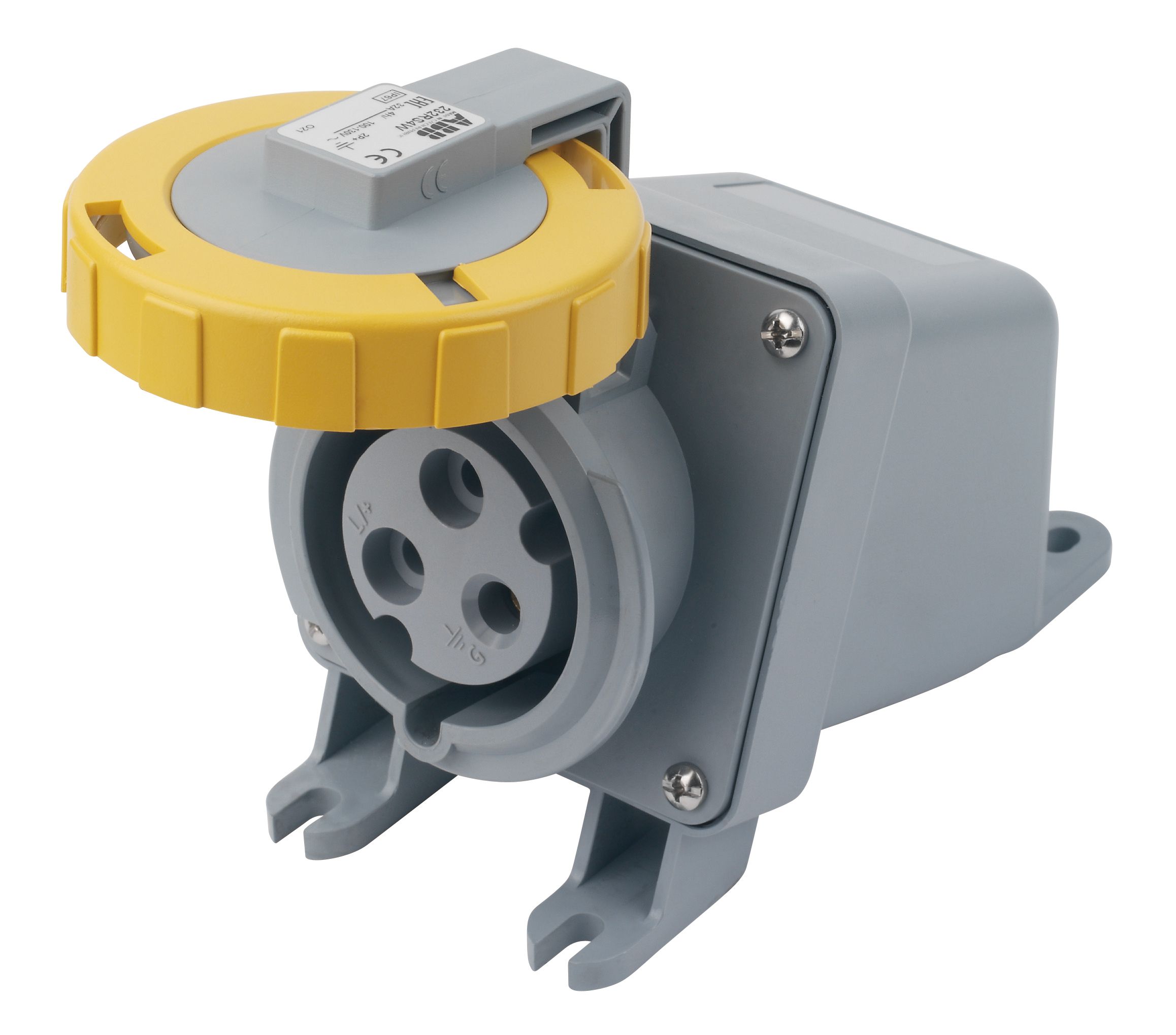 ABB 32A Yellow Site surface socket