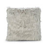 Abelie Faux fur Light grey Cushion (L)43cm x (W)43cm
