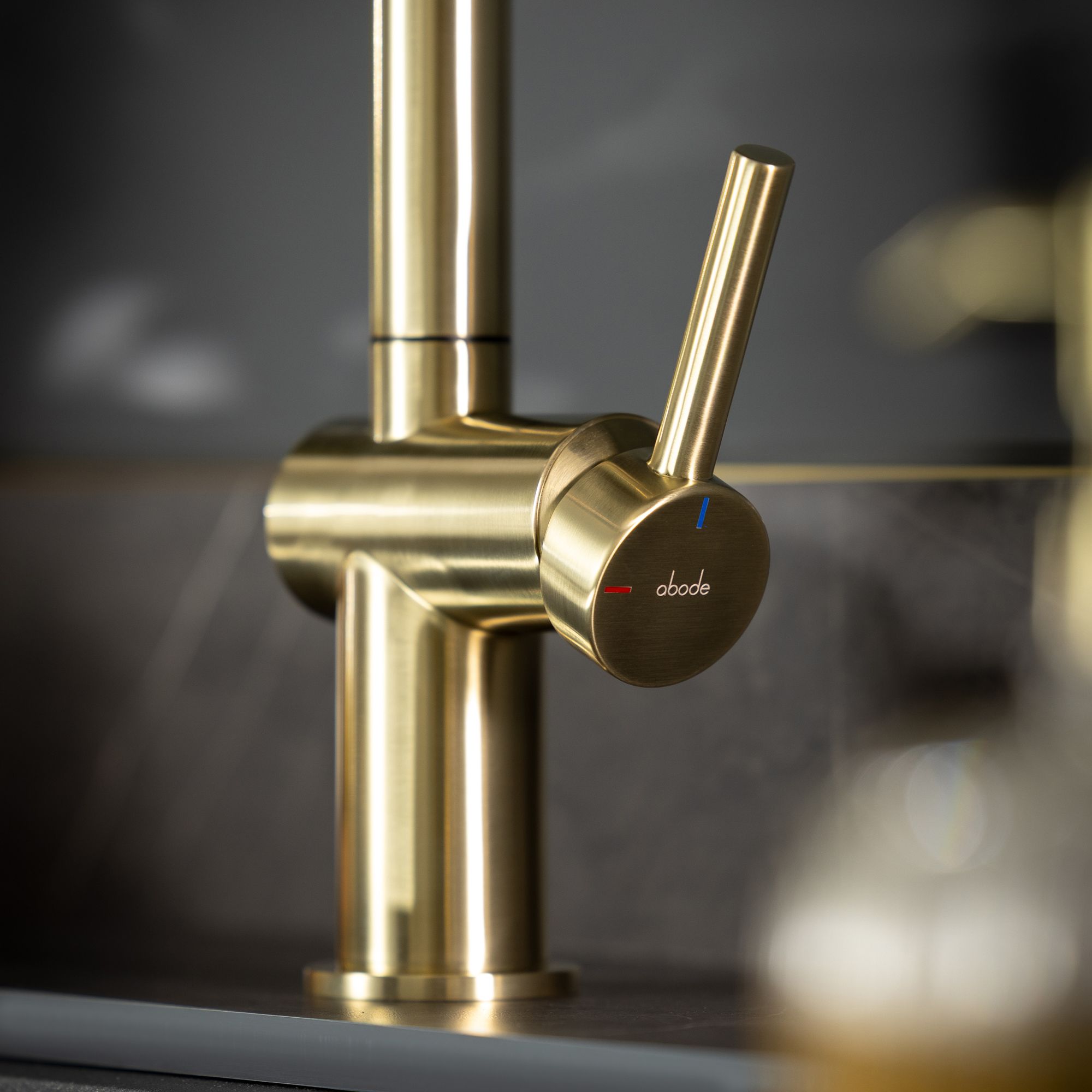 Abode Logik Brass effect Kitchen Side lever Tap