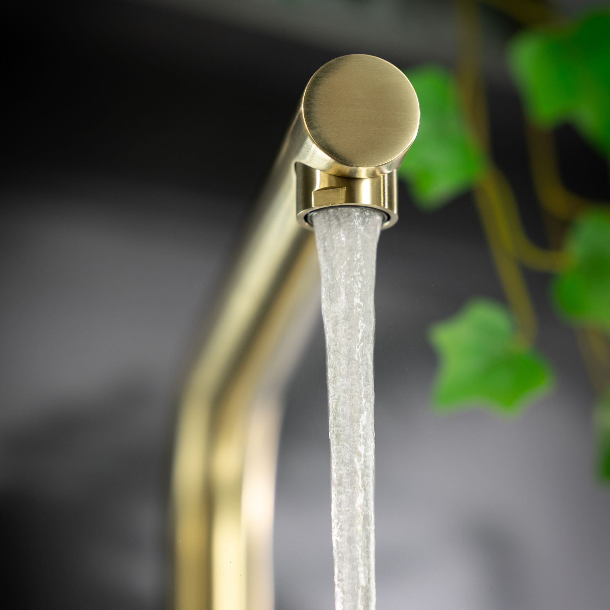 Abode Logik Brass effect Kitchen Side lever Tap