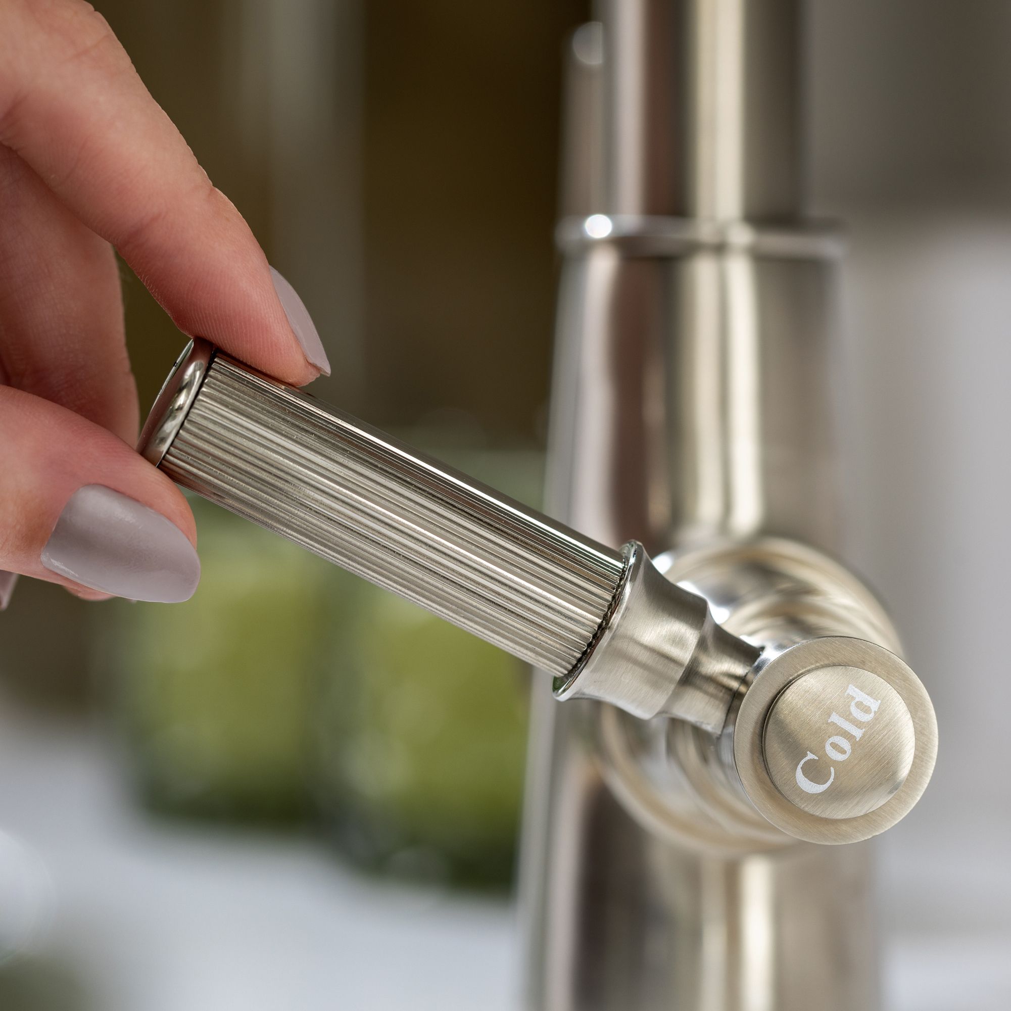 Abode Ridge Nickel effect Kitchen Lever Tap