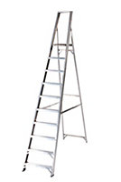 Abru 10 tread Aluminium Step ladder, 2.92m