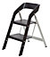 Abru 2 tread Aluminium & wood Step stool (H)0.91m