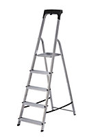 Abru 5 tread Aluminium Step ladder, 1.81m