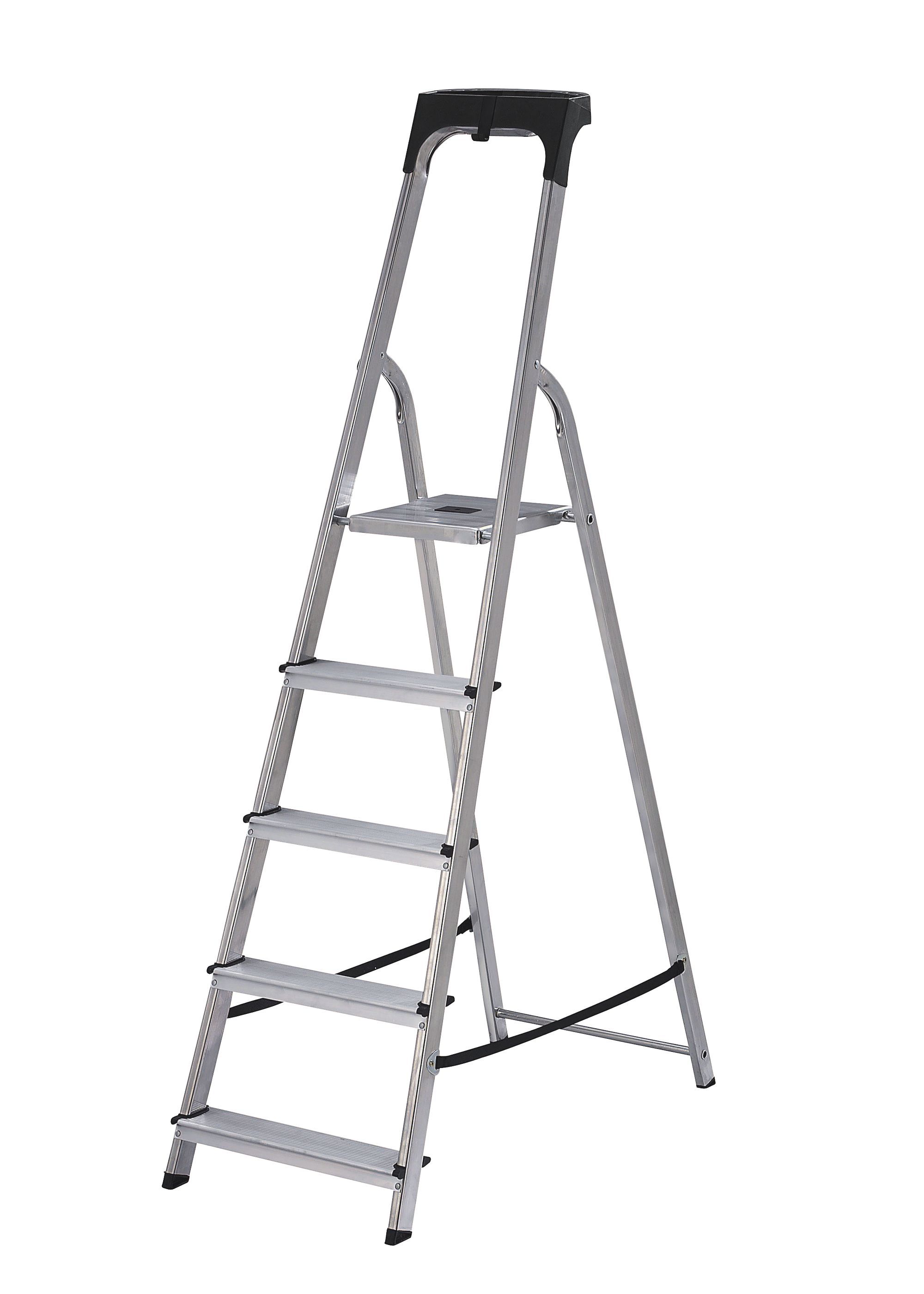 Abru 5 tread Aluminium Step ladder, 1.81m
