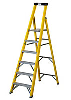 Abru 6 tread Fibreglass Step ladder, 2.17m