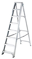 Abru 8 tread Aluminium Step ladder, 1.92m