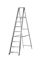Abru 8 tread Aluminium Step ladder, 2.42m