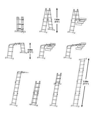 Abru Aluminium Combination Ladder