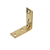 Abru Brass effect Steel Light duty Angle bracket (H)15mm (W)40mm (L)40mm