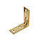Abru Brass effect Steel Light duty Angle bracket (H)15mm (W)40mm (L)40mm