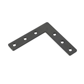 Abru Brown Powder-coated Steel Angle bracket (H)10mm (W)50mm (L)50mm