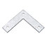 Abru Brown Powder-coated Steel Angle bracket (H)12mm (W)75mm (L)75mm
