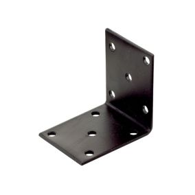 Abru Brown Powder-coated Steel Mini Angle bracket (H)40mm (W)50mm (L)50mm