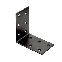 Abru Brown Powder-coated Steel Perforated Angle bracket (H)40mm (W)60mm (L)60mm