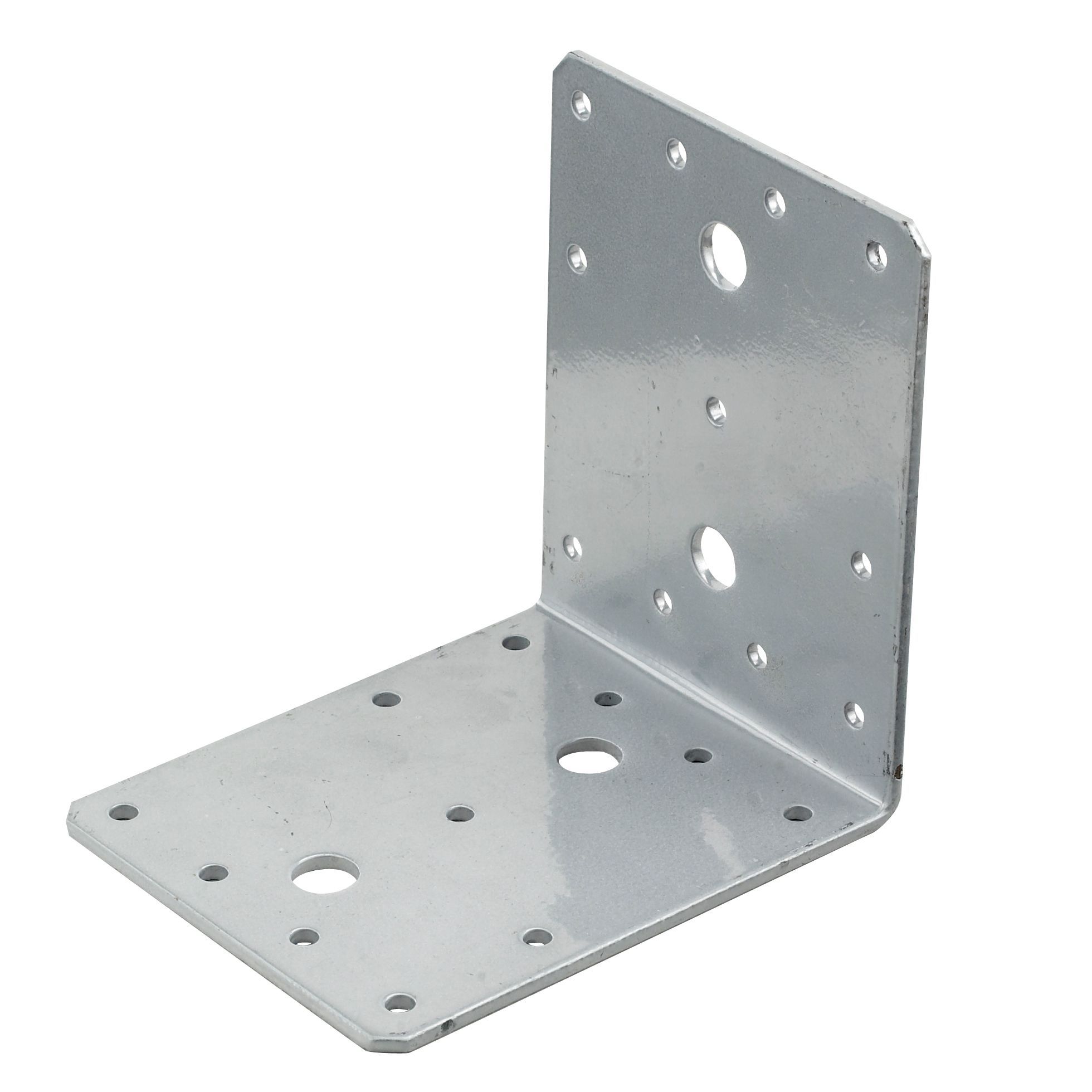 Abru Chrome effect Powder-coated Steel Angle bracket (L)105mm | DIY at B&Q