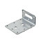 Abru Silver effect Powder-coated Steel Angle bracket (H)75mm (W)85mm (L)40mm