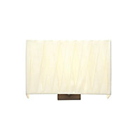 Acasia Pleated Matt Ivory Wall light
