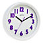 Acctim Halmstad Contemporary Purple & white Quartz Clock