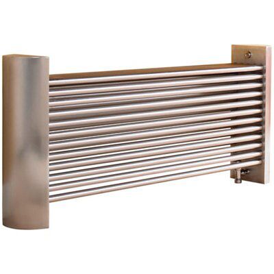 Accuro Korle Millennium Stainless steel Horizontal Designer Radiator, (W)1170mm x (H)500mm