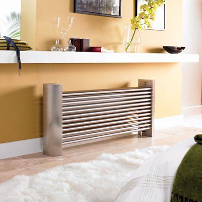 Accuro Korle Millennium Stainless steel Horizontal Designer Radiator, (W)1170mm x (H)500mm