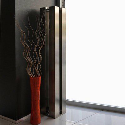 Accuro Korle Quattro Stainless steel Vertical Designer Radiator, (W)270mm x (H)1510mm