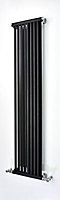 Accuro Korle Zephyra Black anthracite effect Vertical Designer Radiator, (W)328mm x (H)1500mm