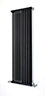 Accuro Korle Zephyra Black anthracite effect Vertical Designer Radiator, (W)468mm x (H)1500mm