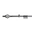 Acer Grey Stainless steel effect Extendable Curtain pole, (L)1700mm-3000mm