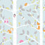 Acina Multicolour Cartoon Woodland Glitter effect Smooth Wallpaper
