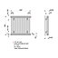 Acova 2 Column Radiator, White (W)628mm (H)600mm