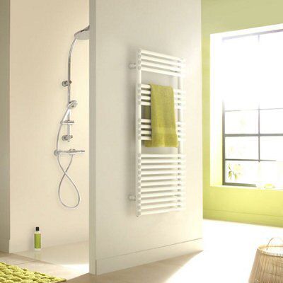 Acova Cala 1133W White Towel warmer (H)1761mm (W)600mm