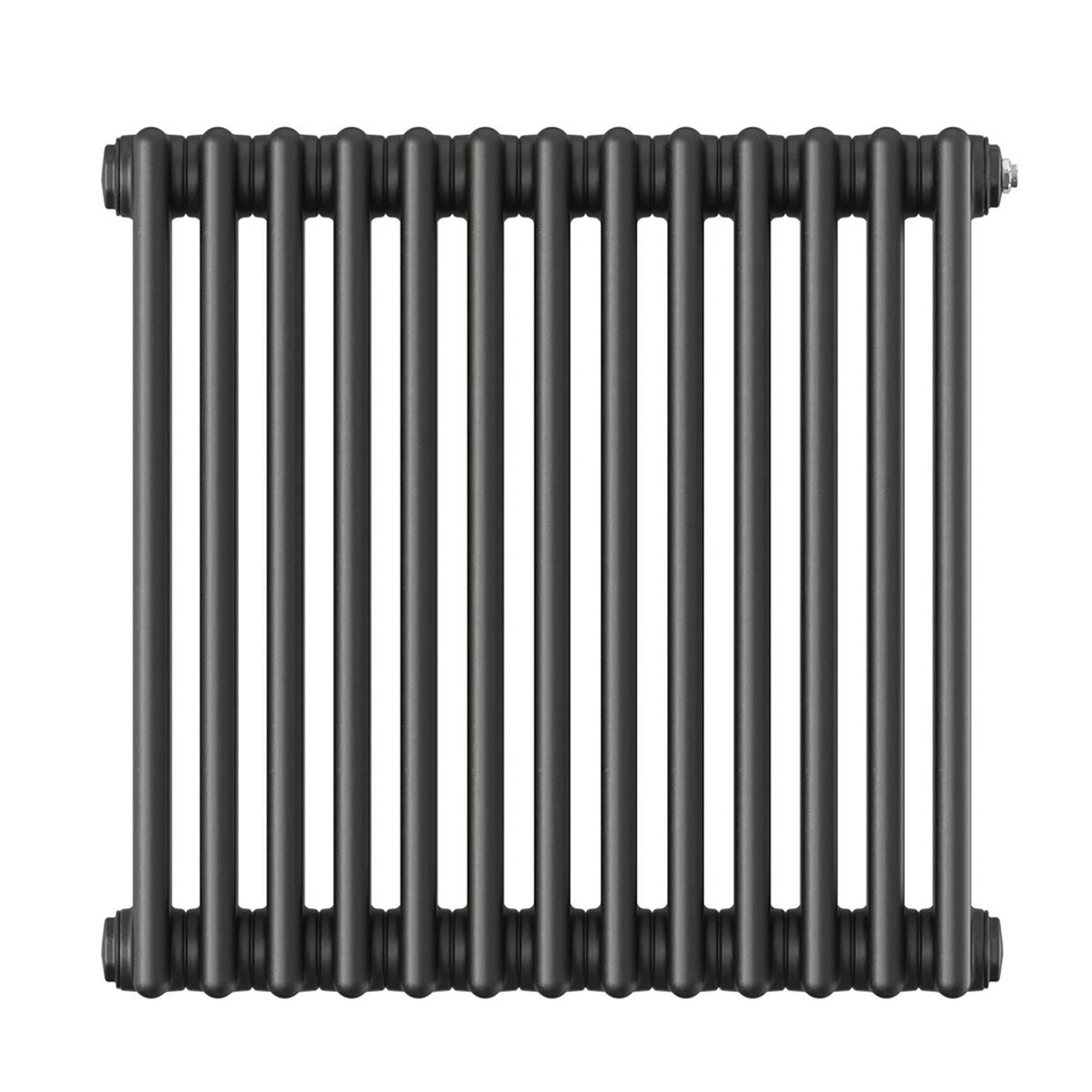 Acova Classic Anthracite 3 Column Radiator, (W)628mm x (H)600mm