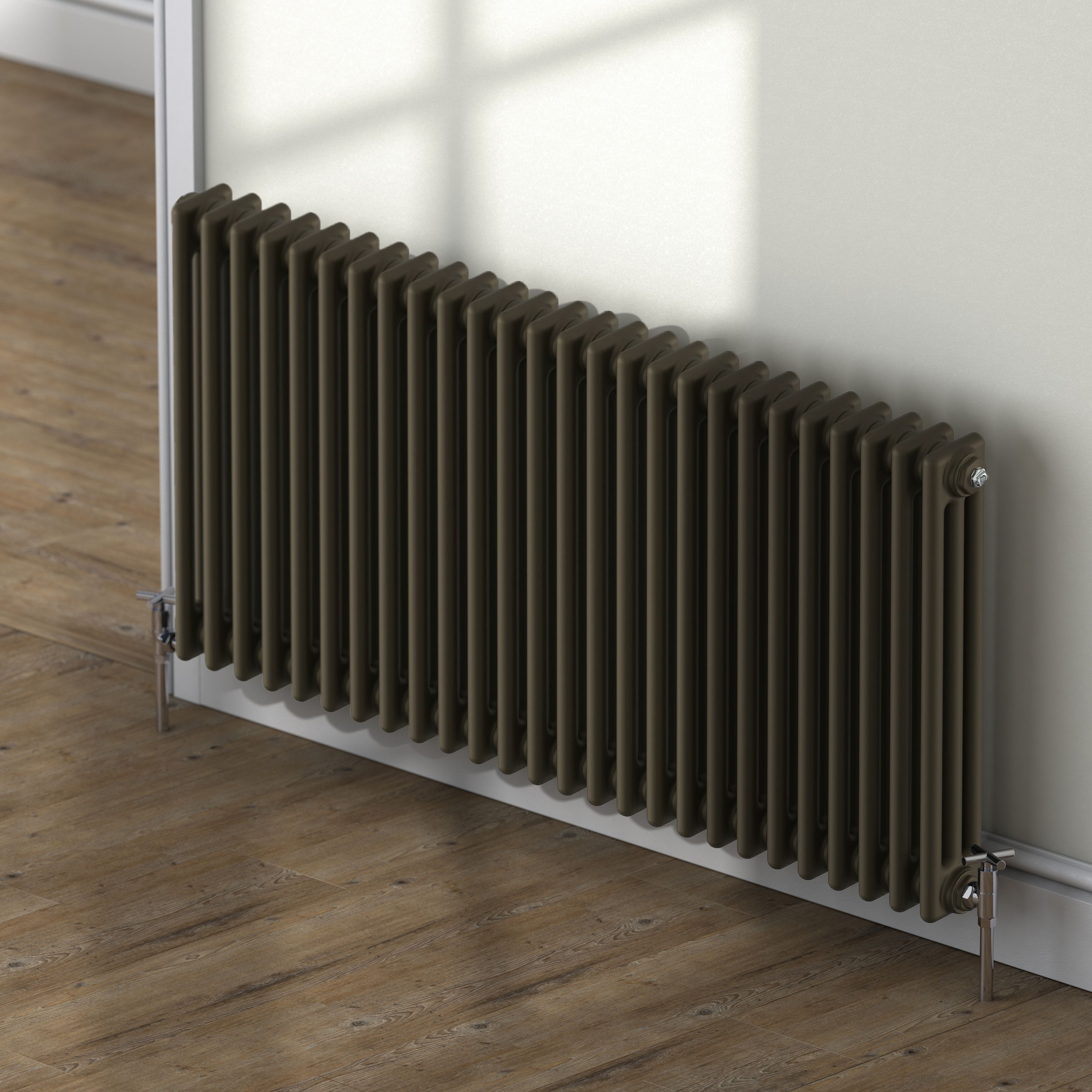 Acova Classic Bronze effect 3 Column Radiator, (W)1226mm x (H)600mm