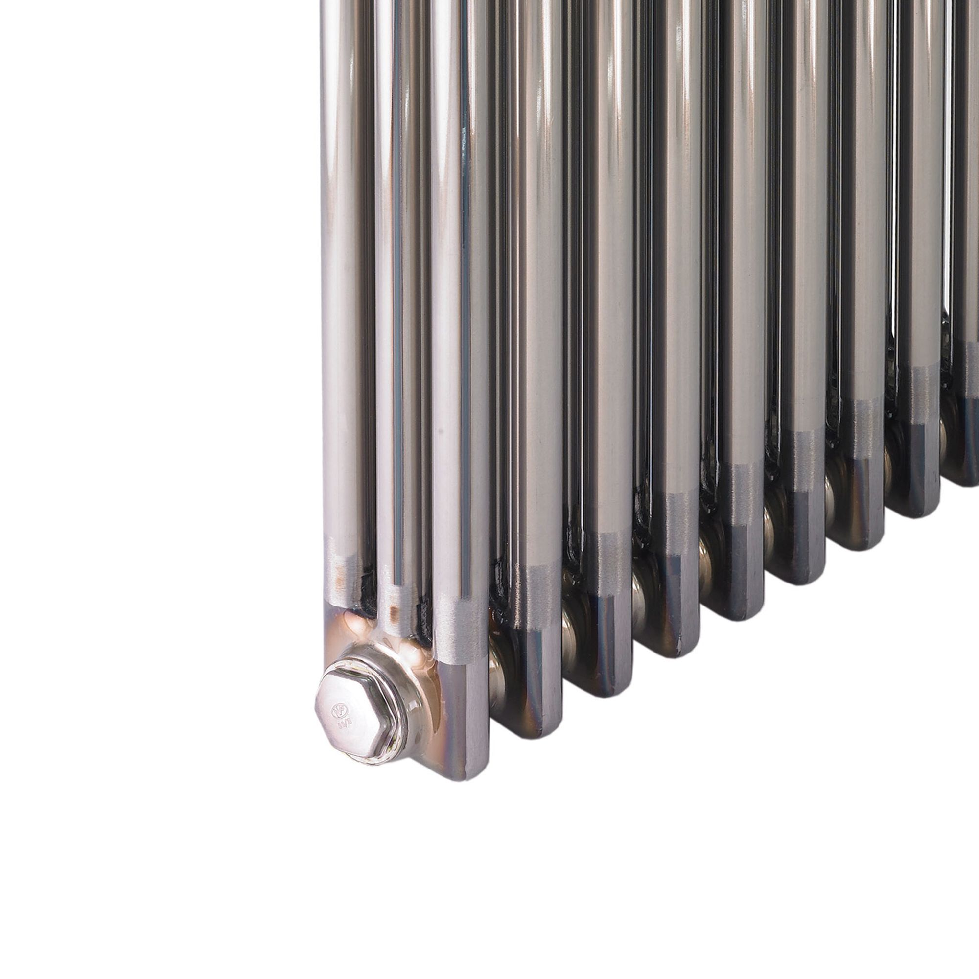 Acova Raw metal 3 Column Radiator, (W)1226mm x (H)600mm