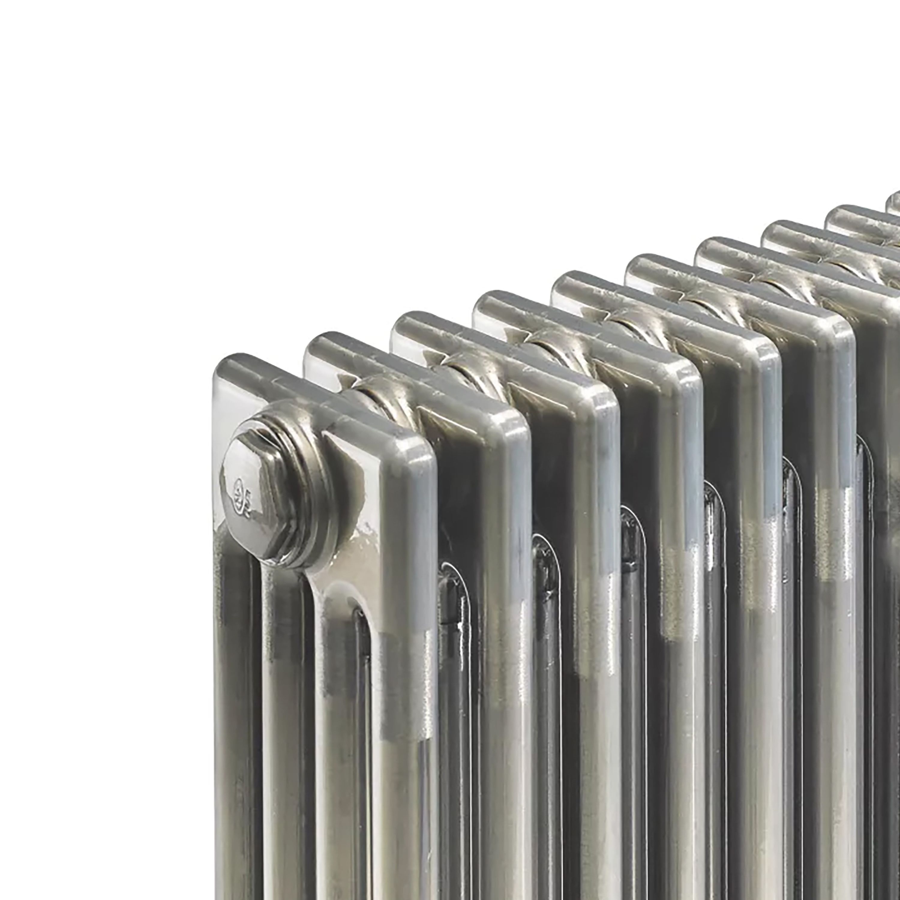 Acova Raw metal 4 Column Radiator, (W)1226mm x (H)600mm
