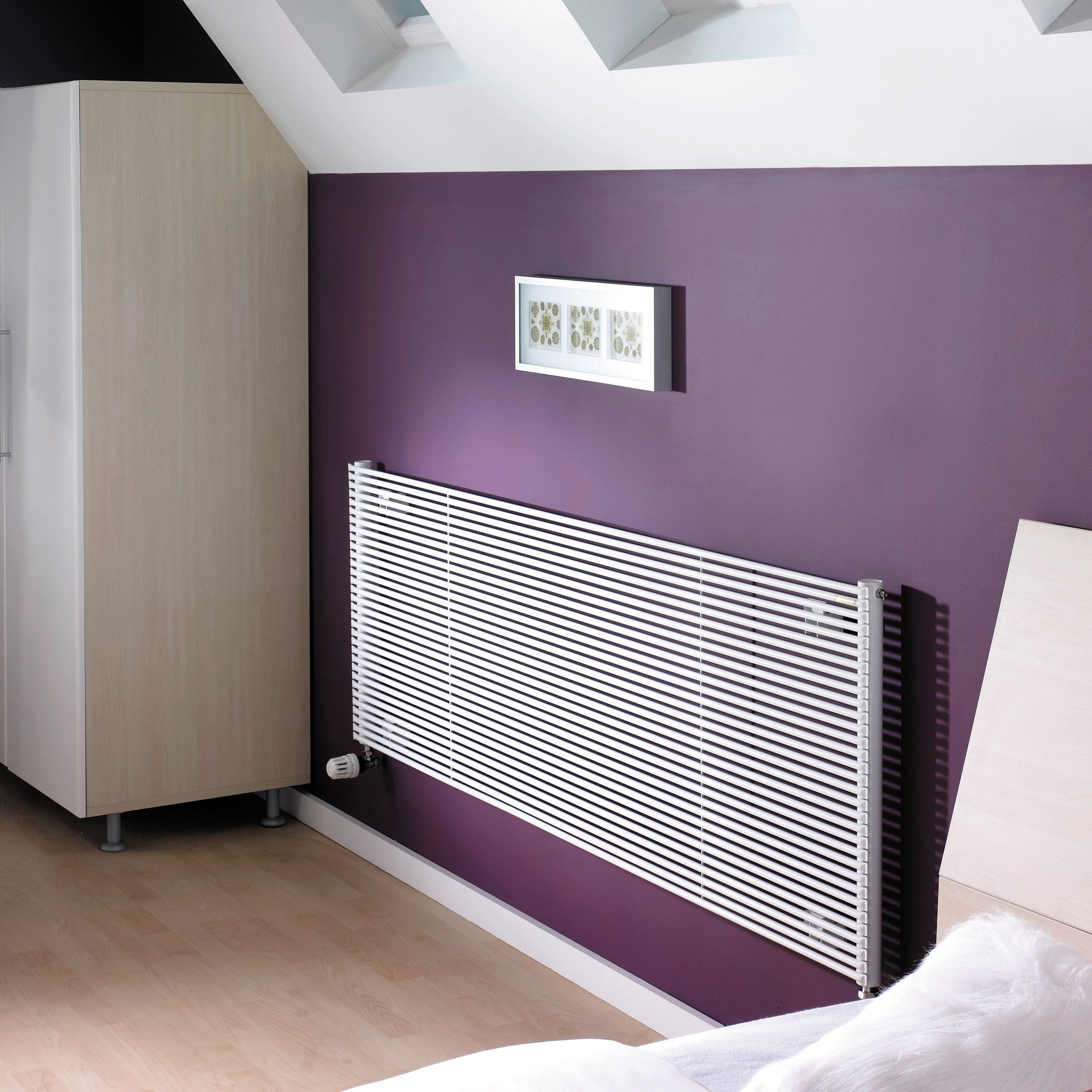 Acova Striane White Horizontal Designer Radiator, (W)1800mm x (H)608mm