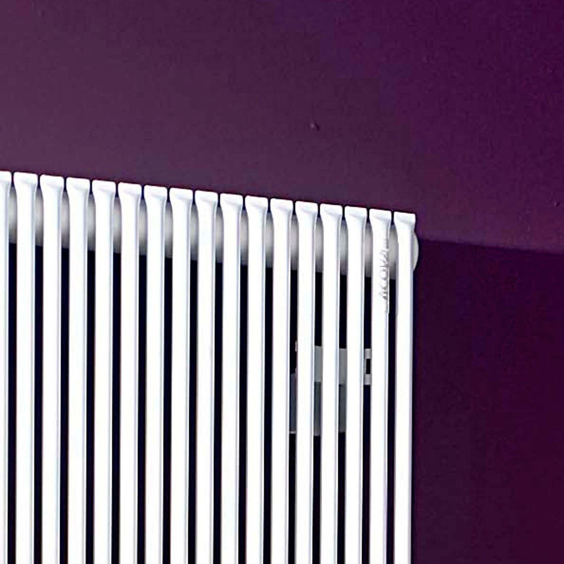 Acova Striane White Vertical Designer Radiator, (W)532mm x (H)2000mm