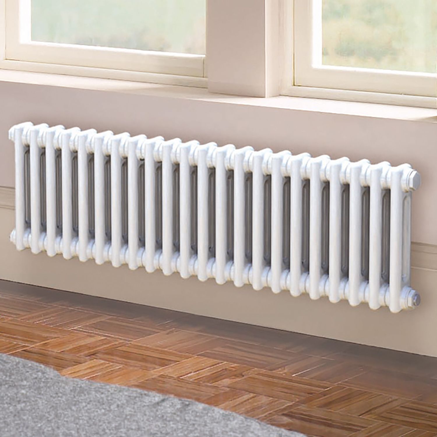 Acova White 2 Column Radiator, (W)1042mm x (H)300mm