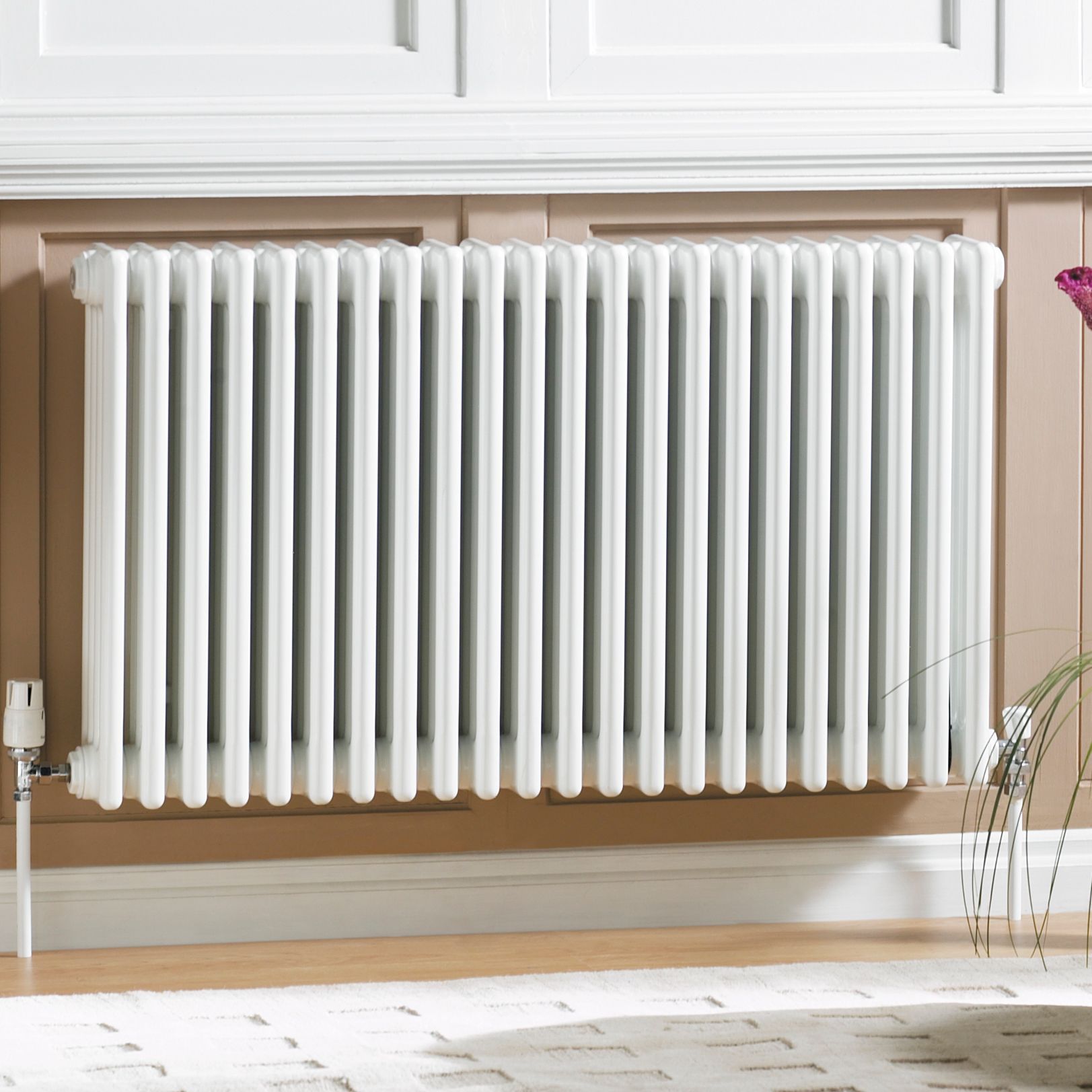 Acova White 2 Column Radiator, (W)1042mm x (H)600mm