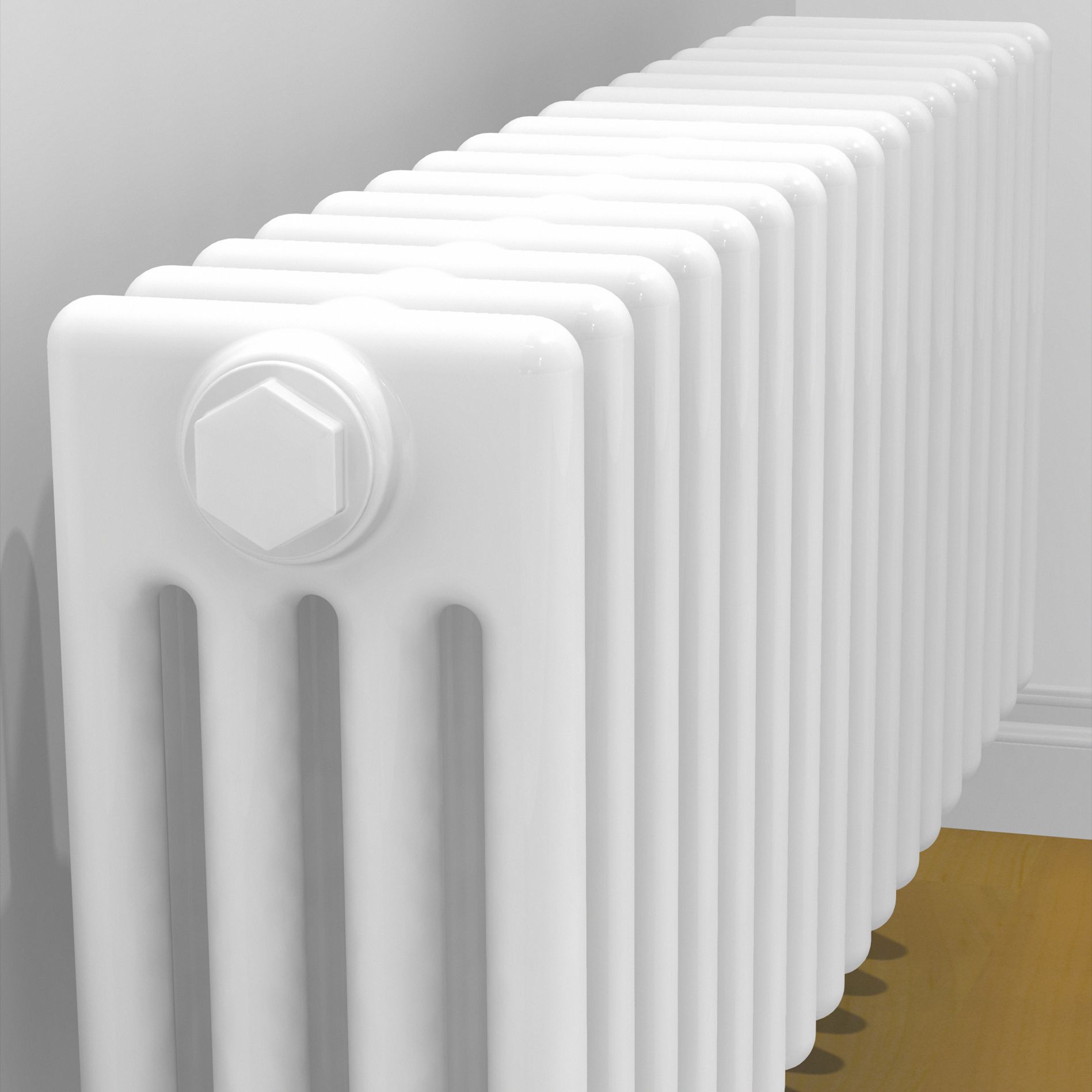 Acova White 4 Column Radiator, (W)628mm x (H)300mm
