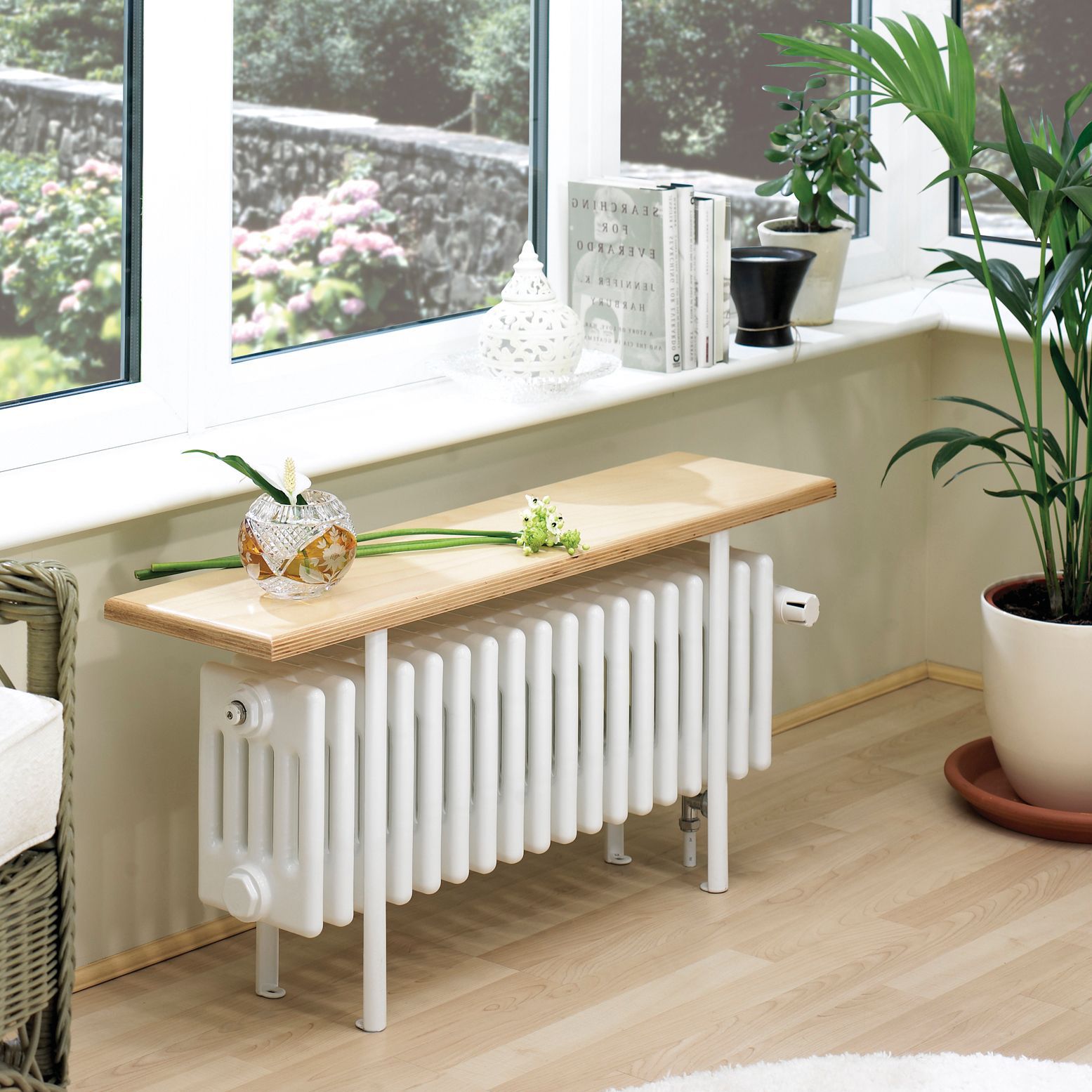 Acova White 4 Column Radiator, (W)800mm x (H)455mm