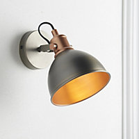 Acrobat Copper & pewter Wired Wall light